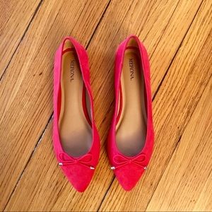 Red Pointed Toe Flats